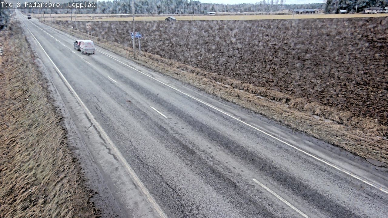 Weather Camera Image Road 8 Pedersöre, Lepplax, Pedersören kunta, Pohjanmaa
