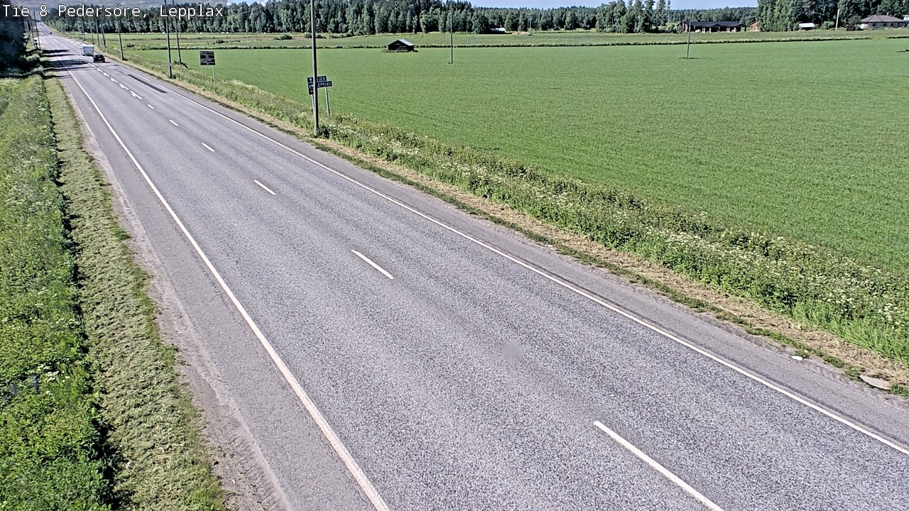 Weather Camera Image Road 8 Pedersöre, Lepplax, Pedersören kunta, Pohjanmaa