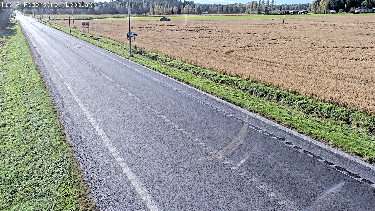 Weather Camera Image Väg 8 Pedersöre, Lepplax, Pedersören kunta, Pohjanmaa