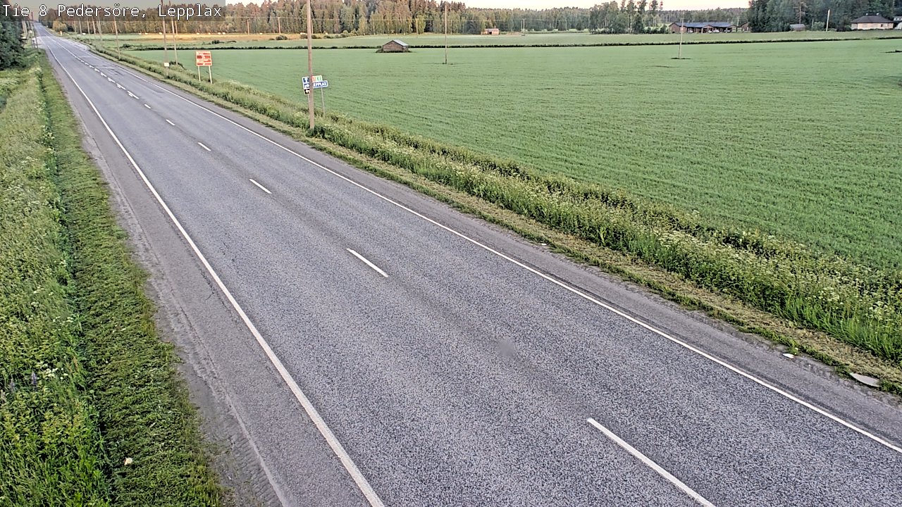Weather Camera Image Road 8 Pedersöre, Lepplax, Pedersören kunta, Pohjanmaa