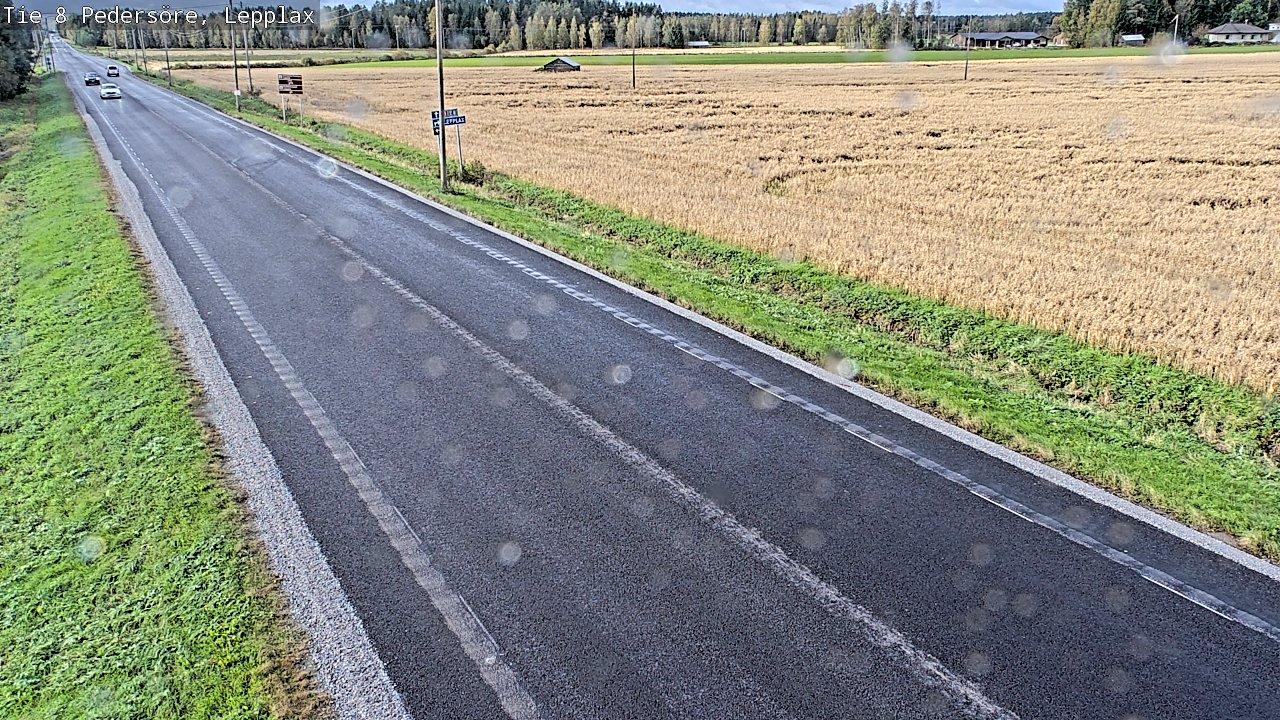 Weather Camera Image Road 8 Pedersöre, Lepplax, Pedersören kunta, Pohjanmaa