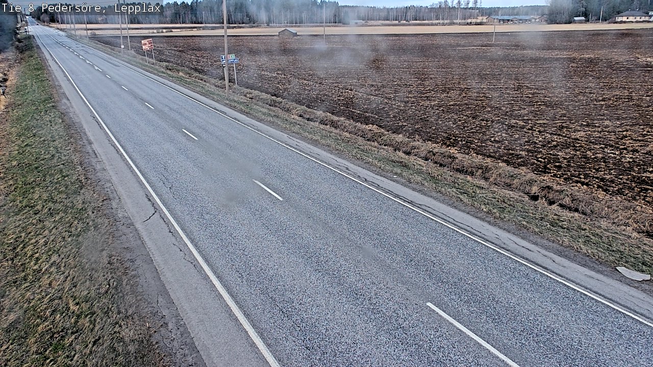 Weather Camera Image Road 8 Pedersöre, Lepplax, Pedersören kunta, Pohjanmaa