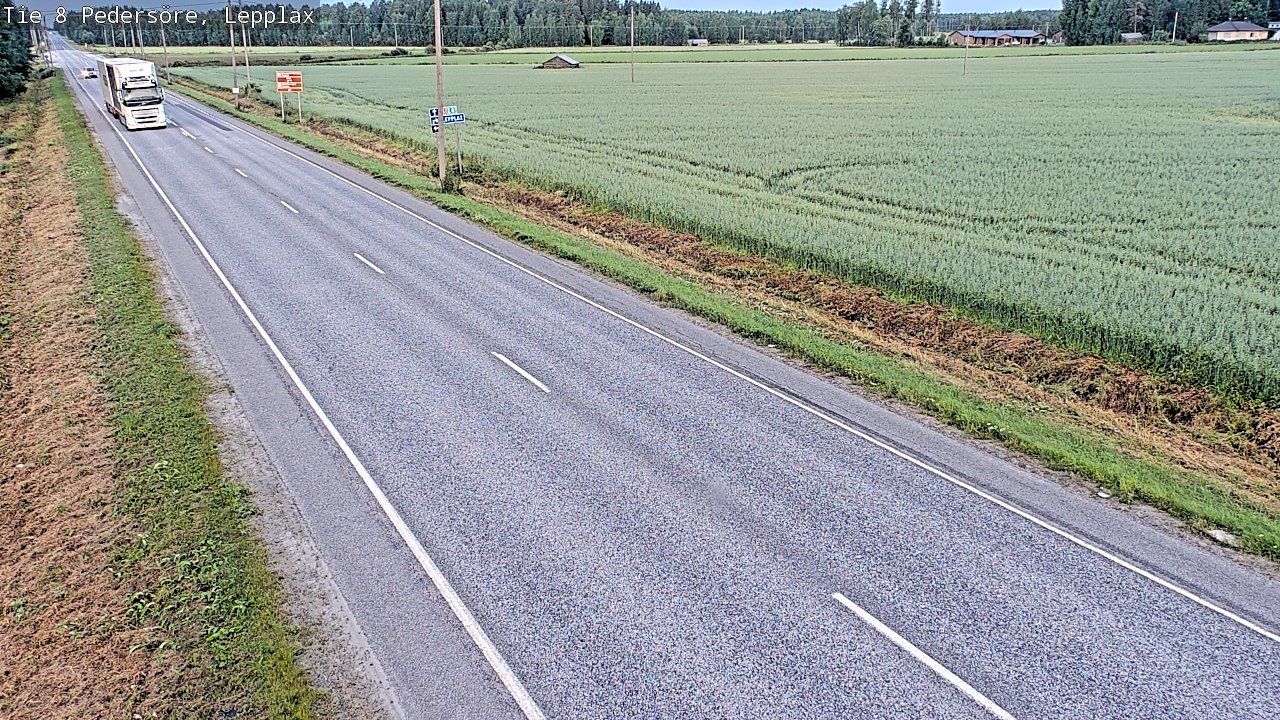 Weather Camera Image Road 8 Pedersöre, Lepplax, Pedersören kunta, Pohjanmaa