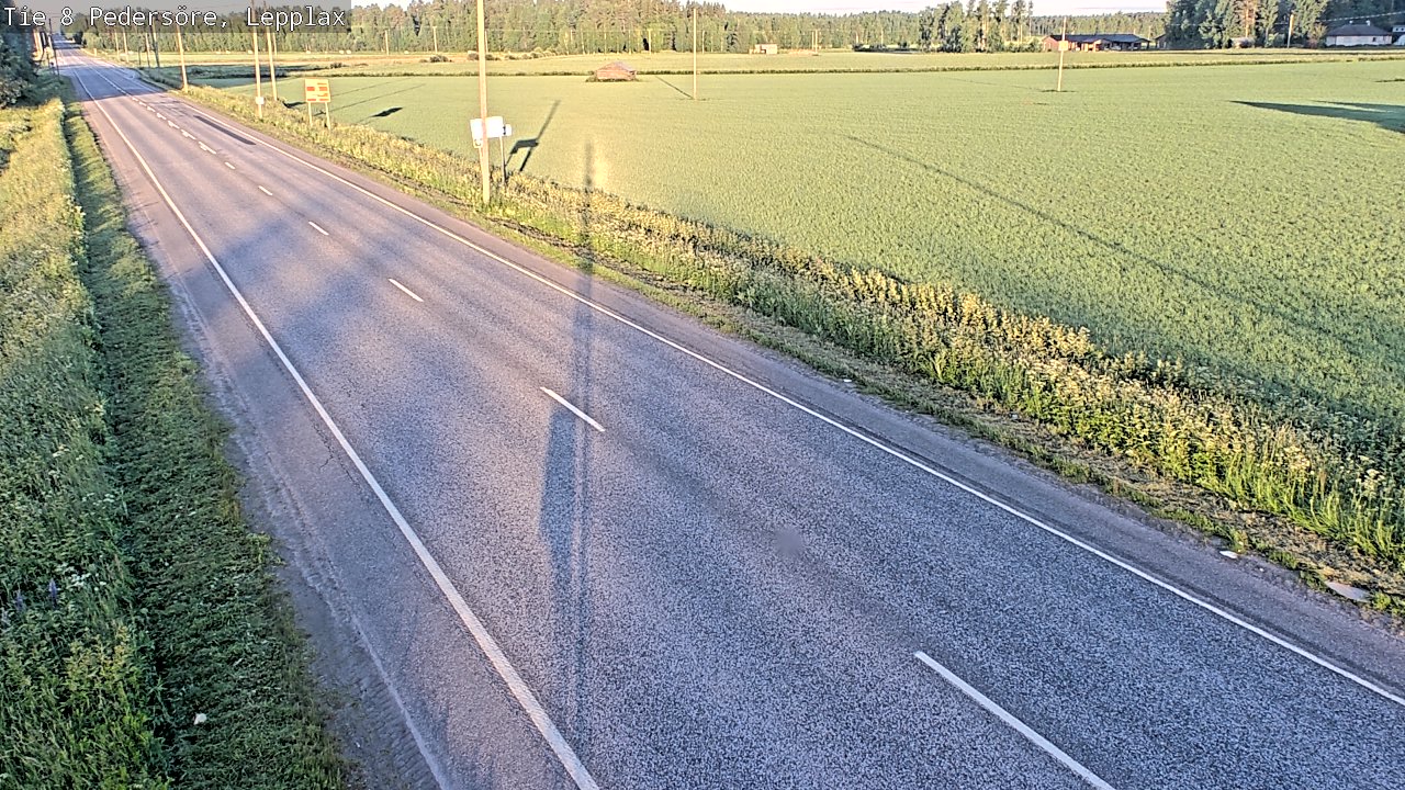 Weather Camera Image Road 8 Pedersöre, Lepplax, Pedersören kunta, Pohjanmaa