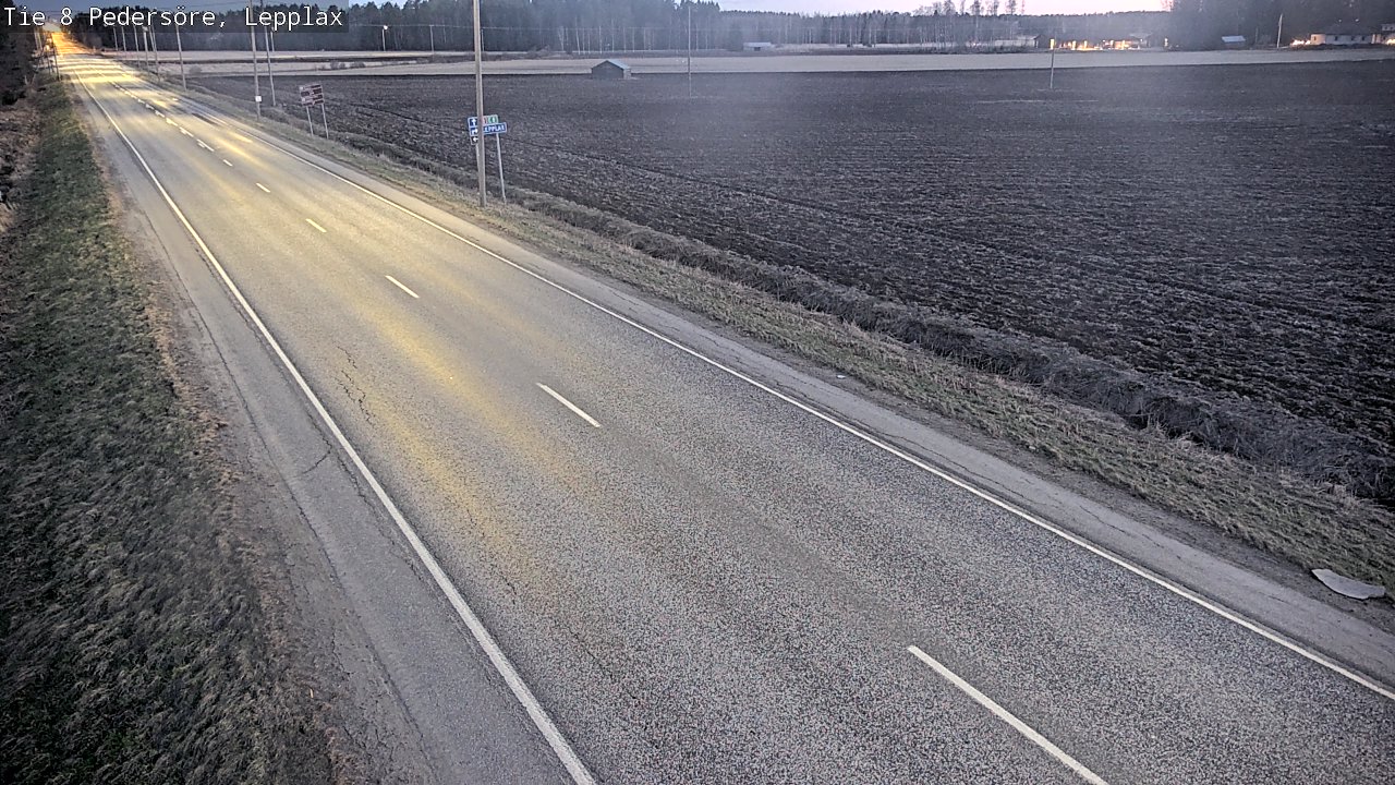 Weather Camera Image Väg 8 Pedersöre, Lepplax, Pedersören kunta, Pohjanmaa
