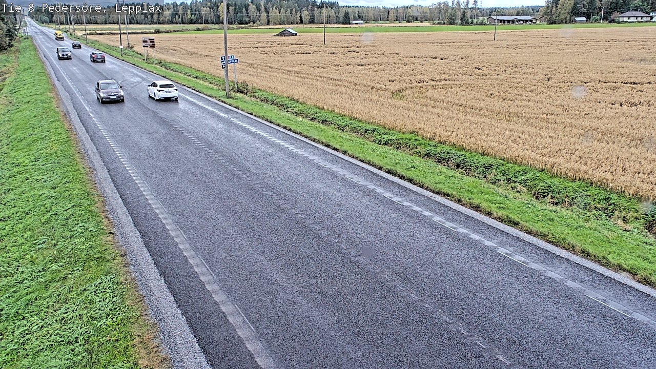 Weather Camera Image Road 8 Pedersöre, Lepplax, Pedersören kunta, Pohjanmaa
