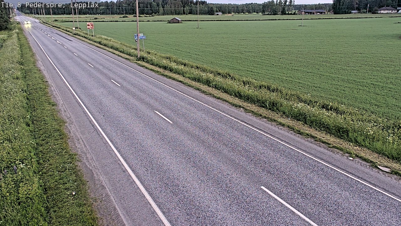 Weather Camera Image Road 8 Pedersöre, Lepplax, Pedersören kunta, Pohjanmaa