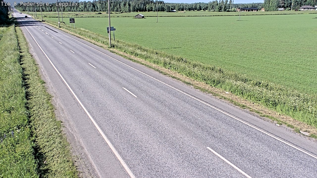 Weather Camera Image Road 8 Pedersöre, Lepplax, Pedersören kunta, Pohjanmaa
