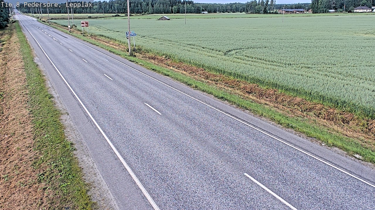 Weather Camera Image Road 8 Pedersöre, Lepplax, Pedersören kunta, Pohjanmaa