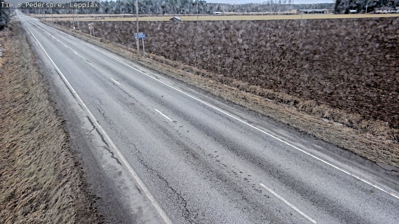 Weather Camera Image Väg 8 Pedersöre, Lepplax, Pedersören kunta, Pohjanmaa