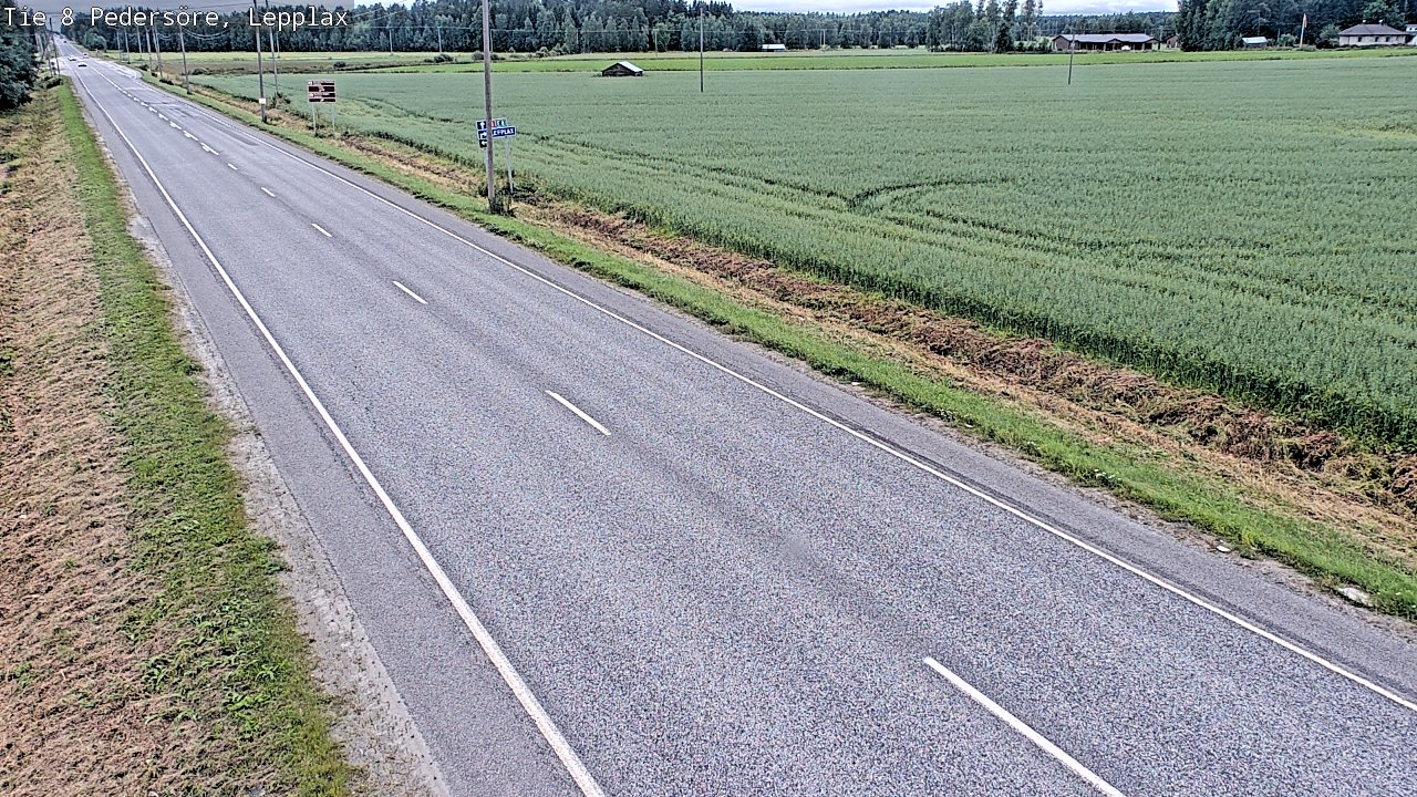 Weather Camera Image Väg 8 Pedersöre, Lepplax, Pedersören kunta, Pohjanmaa
