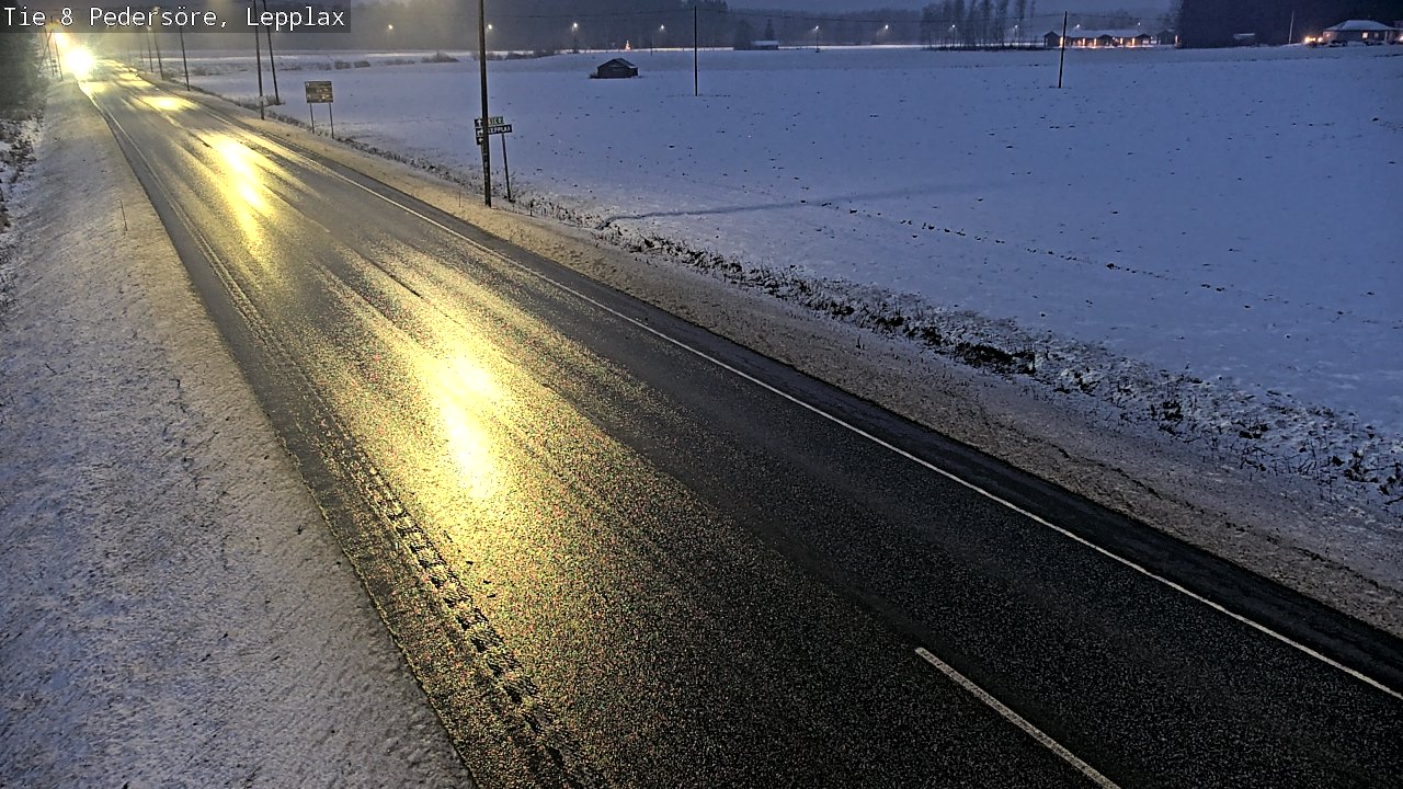 Weather Camera Image Väg 8 Pedersöre, Lepplax, Pedersören kunta, Pohjanmaa