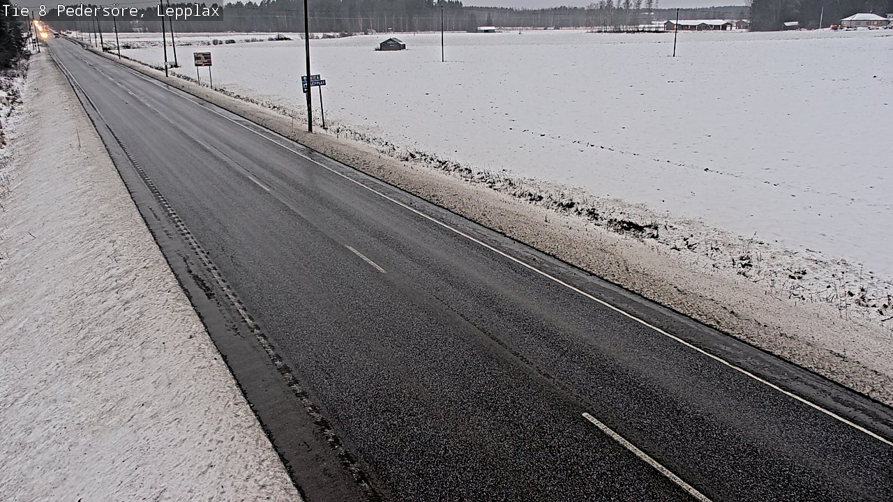 Weather Camera Image Väg 8 Pedersöre, Lepplax, Pedersören kunta, Pohjanmaa
