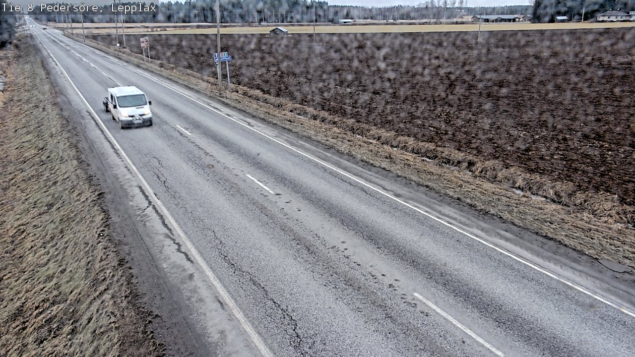 Weather Camera Image Väg 8 Pedersöre, Lepplax, Pedersören kunta, Pohjanmaa