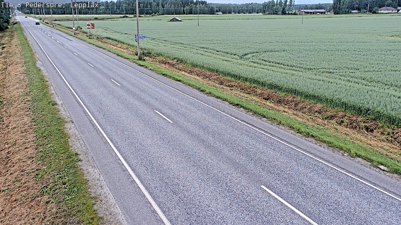 Weather Camera Image Road 8 Pedersöre, Lepplax, Pedersören kunta, Pohjanmaa