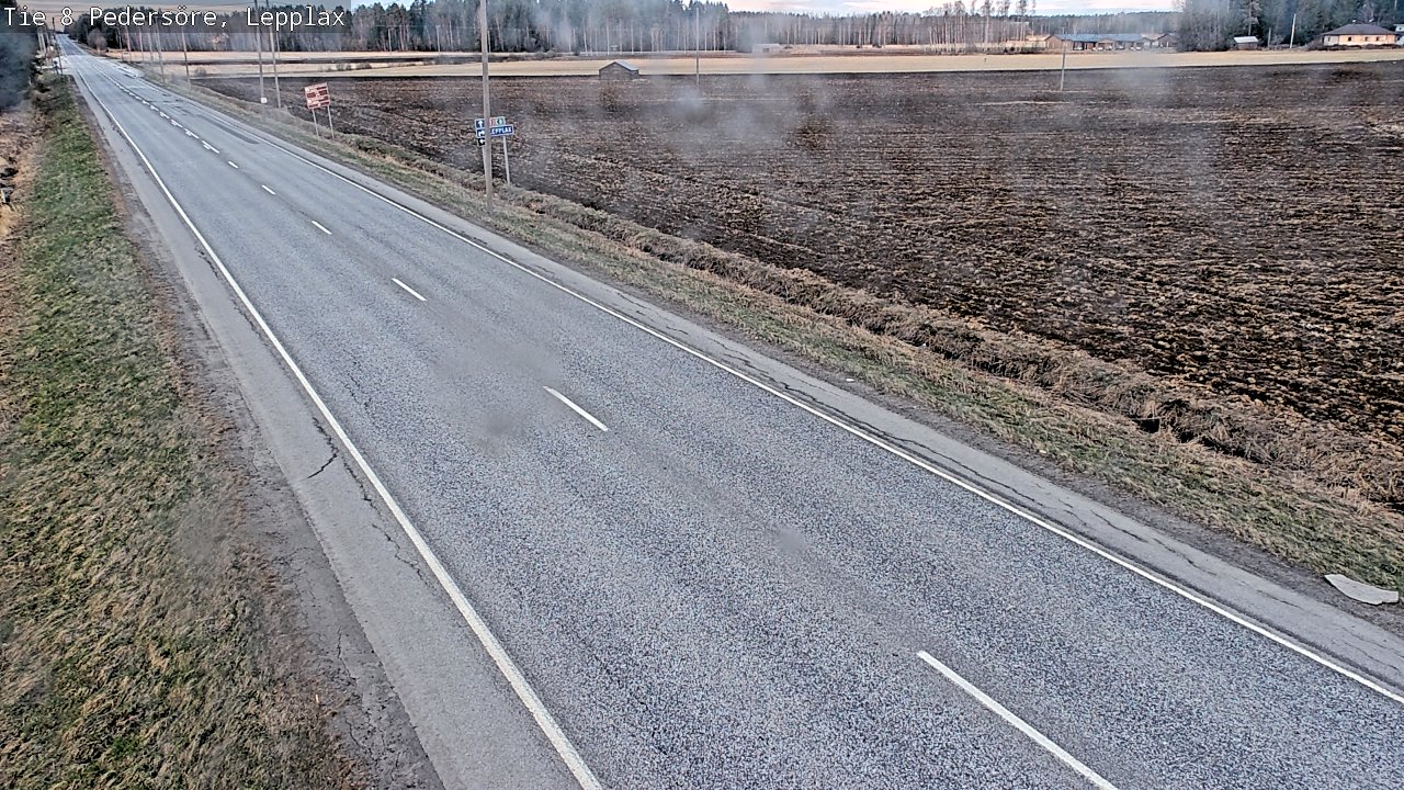 Weather Camera Image Road 8 Pedersöre, Lepplax, Pedersören kunta, Pohjanmaa