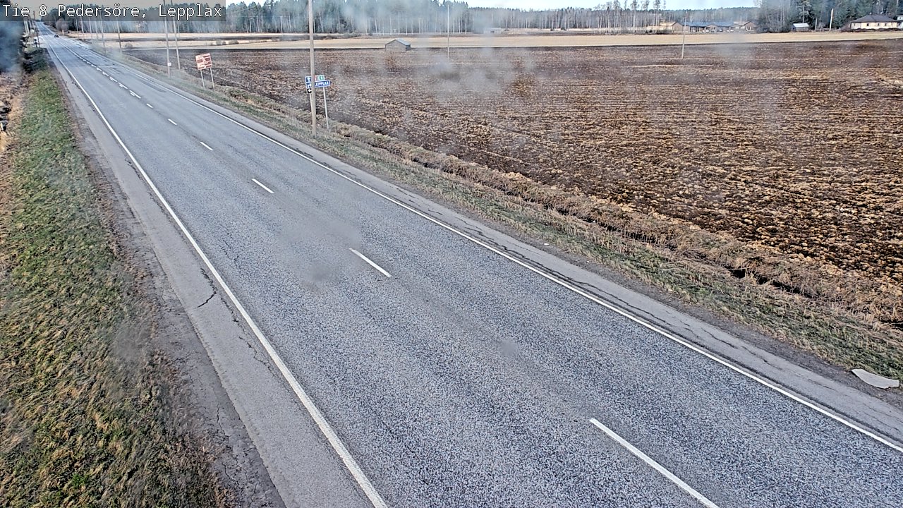 Weather Camera Image Road 8 Pedersöre, Lepplax, Pedersören kunta, Pohjanmaa