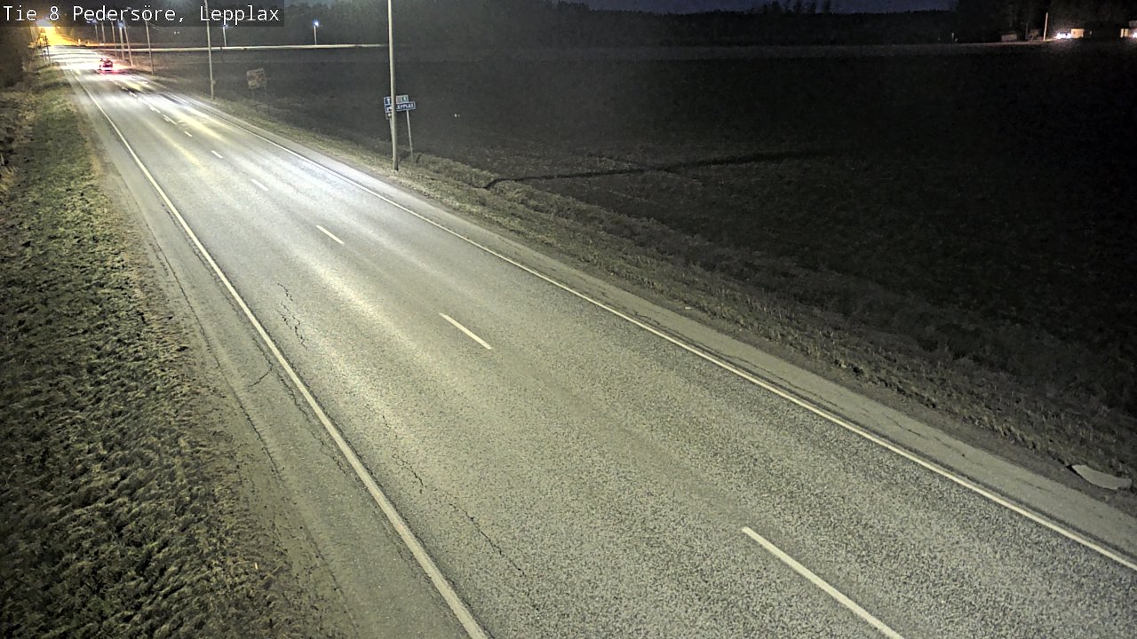 Weather Camera Image Väg 8 Pedersöre, Lepplax, Pedersören kunta, Pohjanmaa