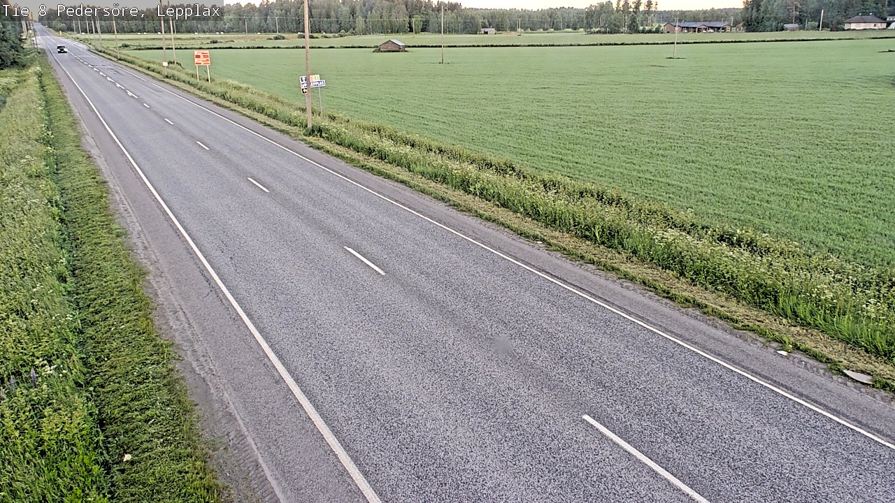 Weather Camera Image Road 8 Pedersöre, Lepplax, Pedersören kunta, Pohjanmaa