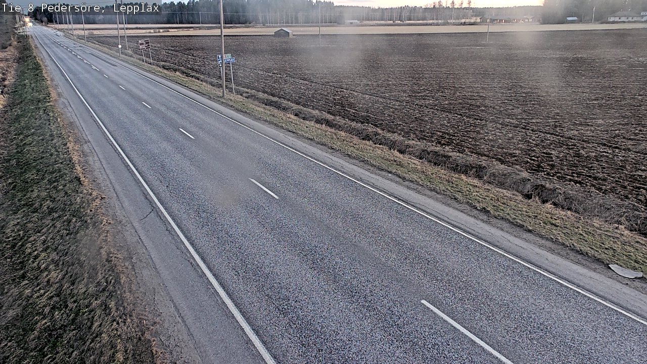 Weather Camera Image Väg 8 Pedersöre, Lepplax, Pedersören kunta, Pohjanmaa