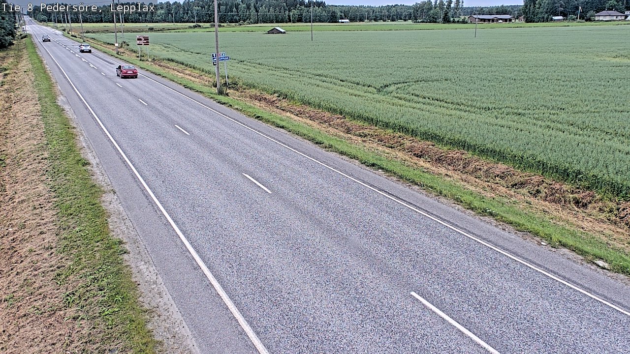 Weather Camera Image Road 8 Pedersöre, Lepplax, Pedersören kunta, Pohjanmaa