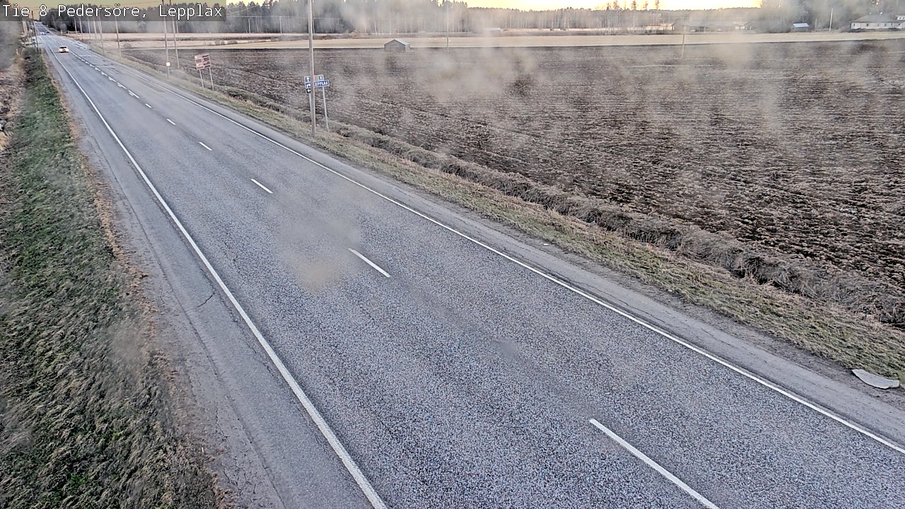 Weather Camera Image Väg 8 Pedersöre, Lepplax, Pedersören kunta, Pohjanmaa