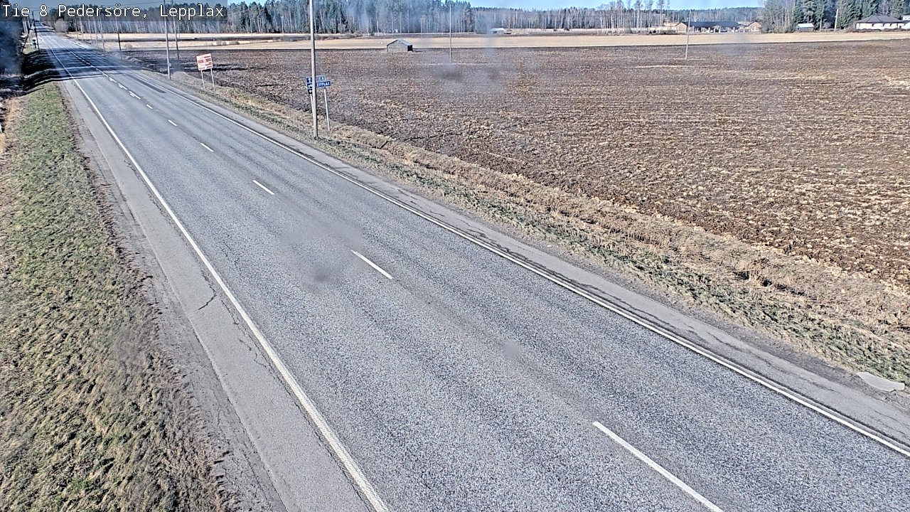 Weather Camera Image Väg 8 Pedersöre, Lepplax, Pedersören kunta, Pohjanmaa