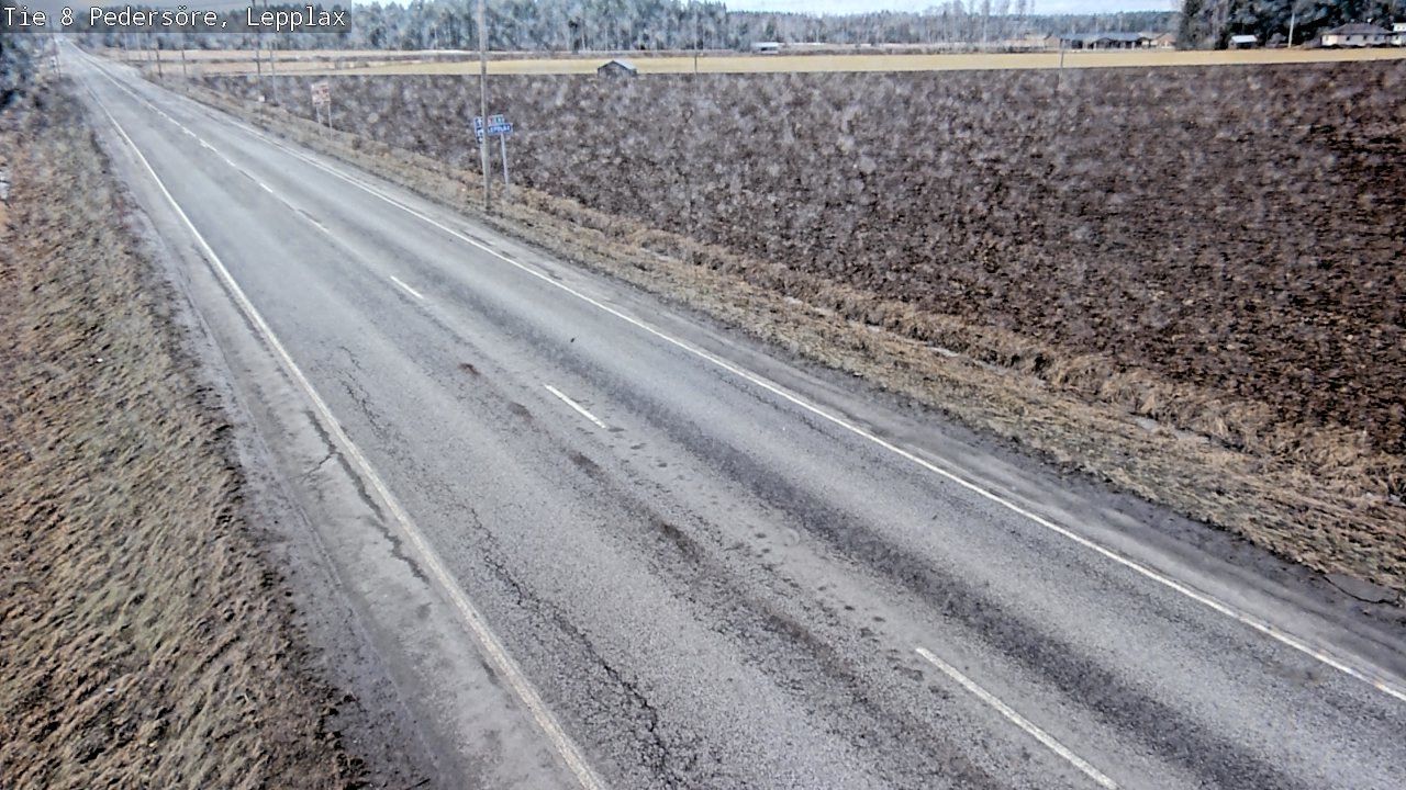 Weather Camera Image Road 8 Pedersöre, Lepplax, Pedersören kunta, Pohjanmaa