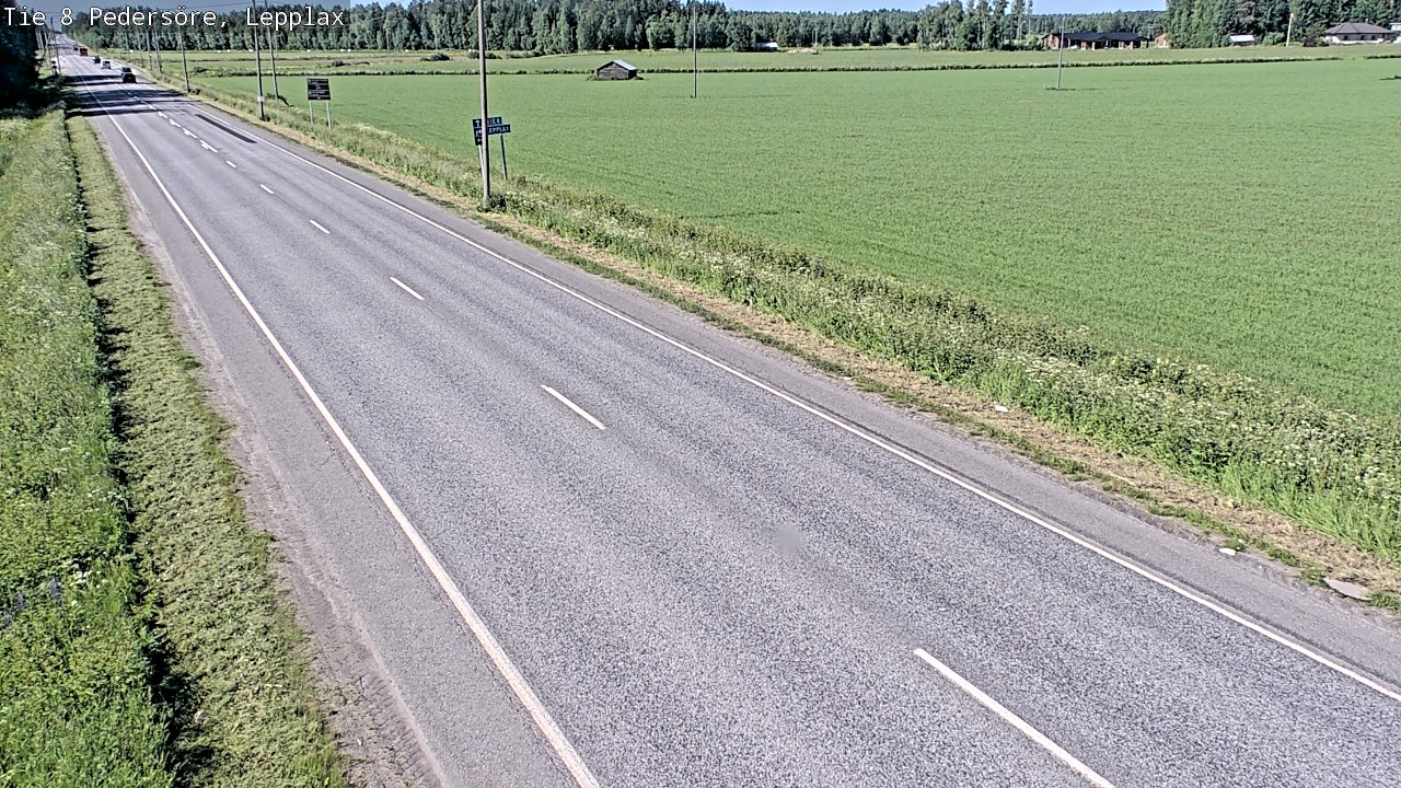 Weather Camera Image Road 8 Pedersöre, Lepplax, Pedersören kunta, Pohjanmaa