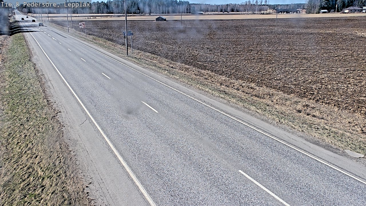 Weather Camera Image Väg 8 Pedersöre, Lepplax, Pedersören kunta, Pohjanmaa