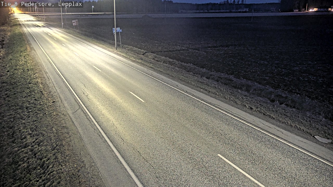Weather Camera Image Väg 8 Pedersöre, Lepplax, Pedersören kunta, Pohjanmaa