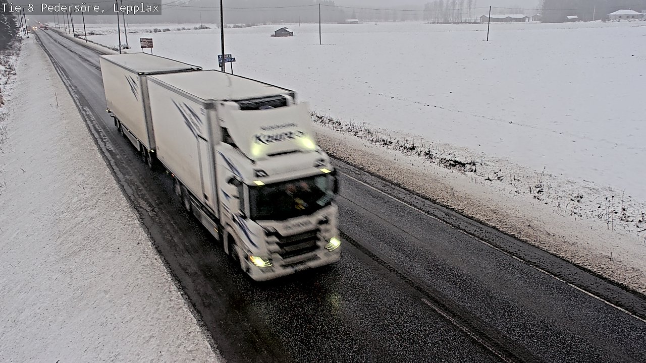 Weather Camera Image Väg 8 Pedersöre, Lepplax, Pedersören kunta, Pohjanmaa