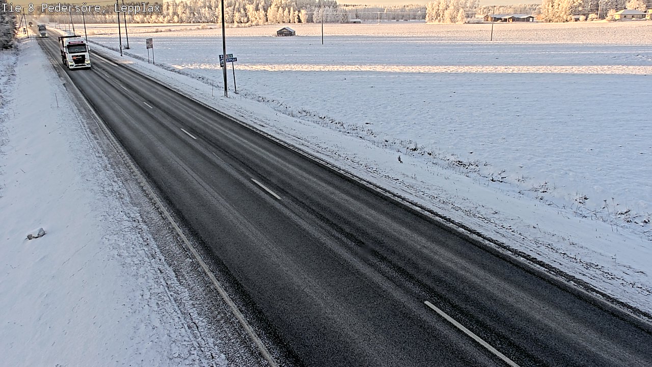 Weather Camera Image Road 8 Pedersöre, Lepplax, Pedersören kunta, Pohjanmaa