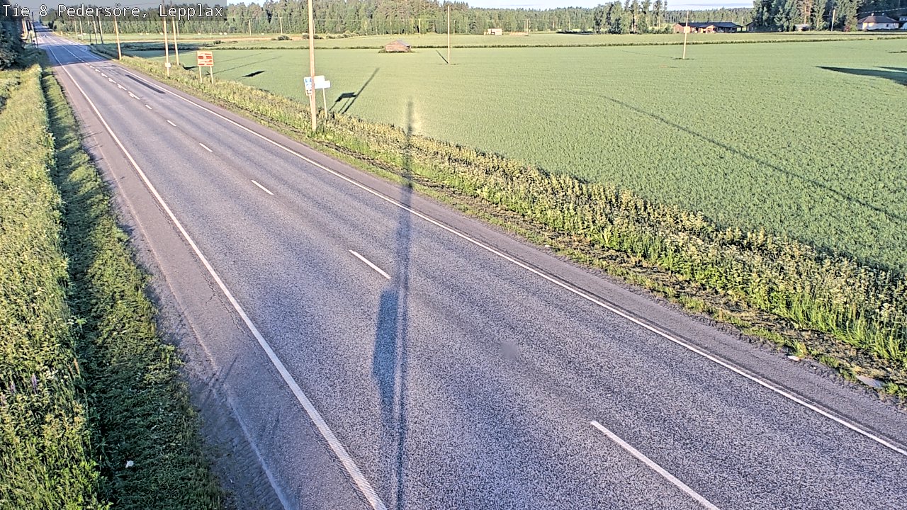 Weather Camera Image Road 8 Pedersöre, Lepplax, Pedersören kunta, Pohjanmaa