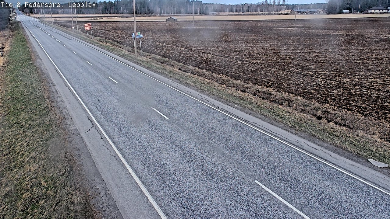 Weather Camera Image Väg 8 Pedersöre, Lepplax, Pedersören kunta, Pohjanmaa
