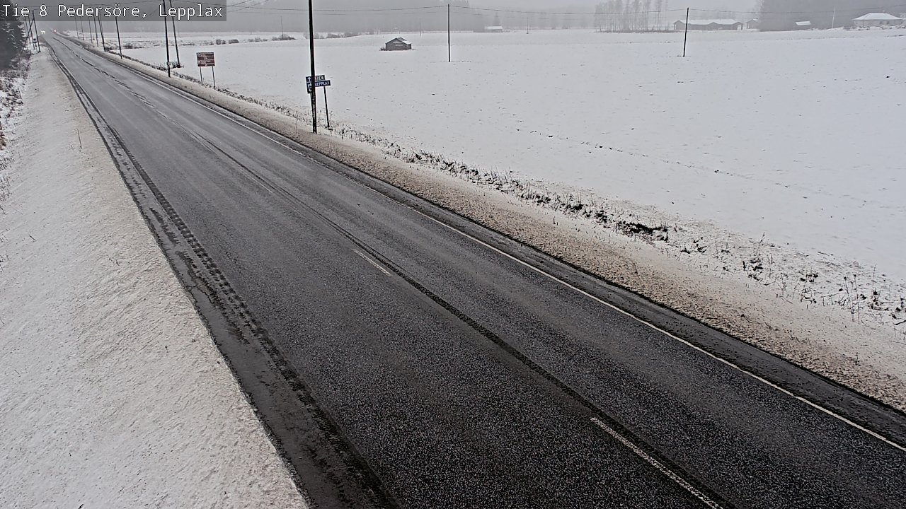 Weather Camera Image Väg 8 Pedersöre, Lepplax, Pedersören kunta, Pohjanmaa