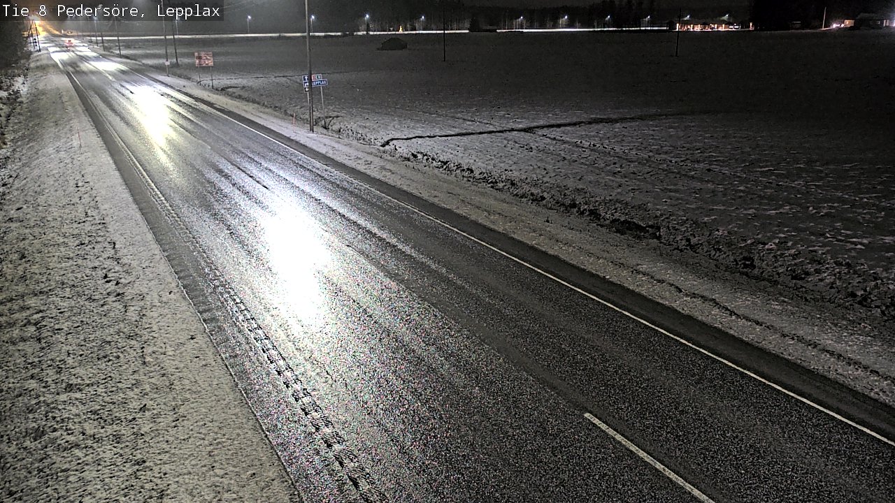 Weather Camera Image Väg 8 Pedersöre, Lepplax, Pedersören kunta, Pohjanmaa