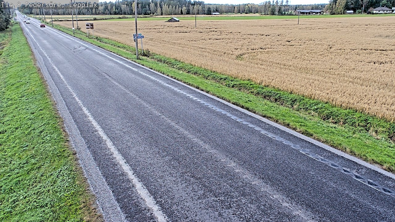 Weather Camera Image Road 8 Pedersöre, Lepplax, Pedersören kunta, Pohjanmaa
