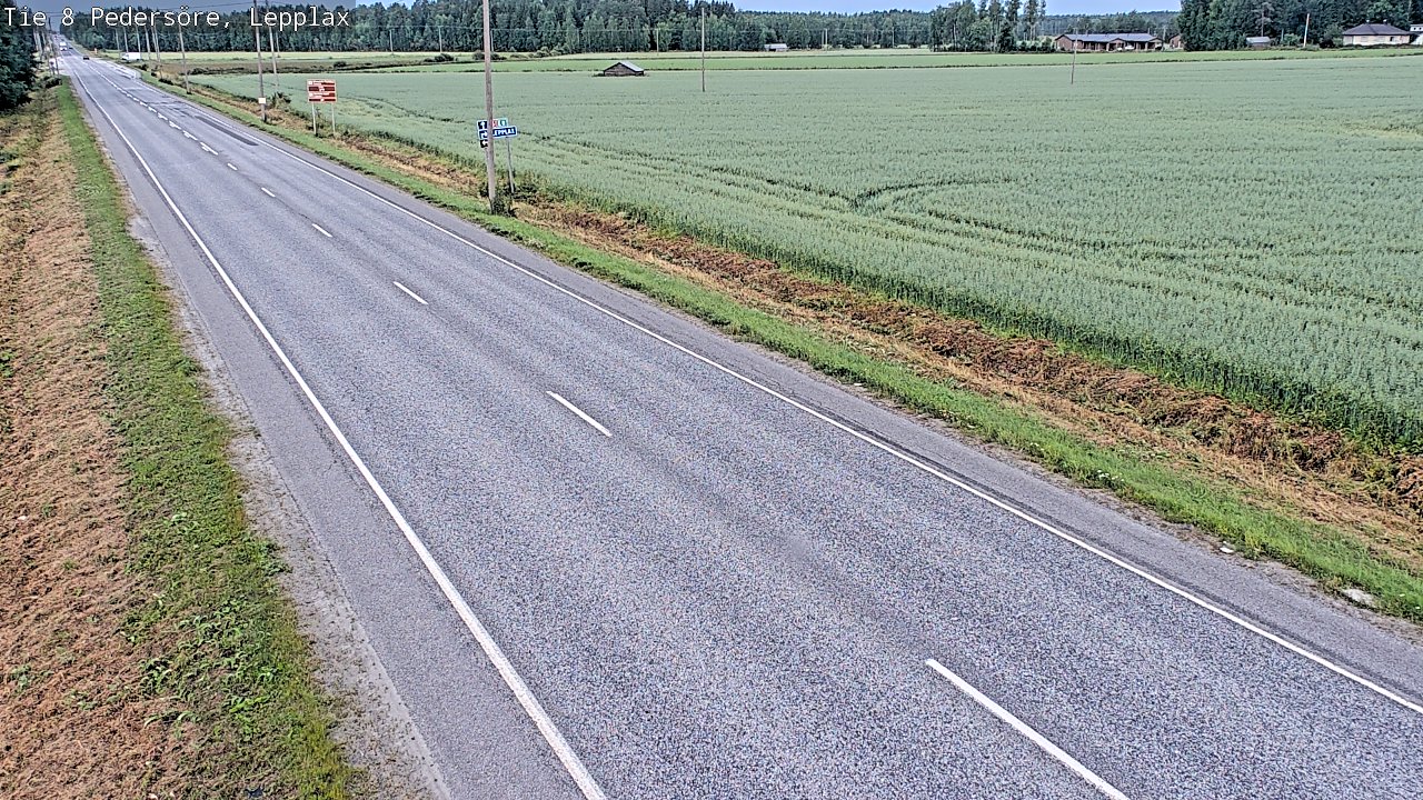 Weather Camera Image Road 8 Pedersöre, Lepplax, Pedersören kunta, Pohjanmaa