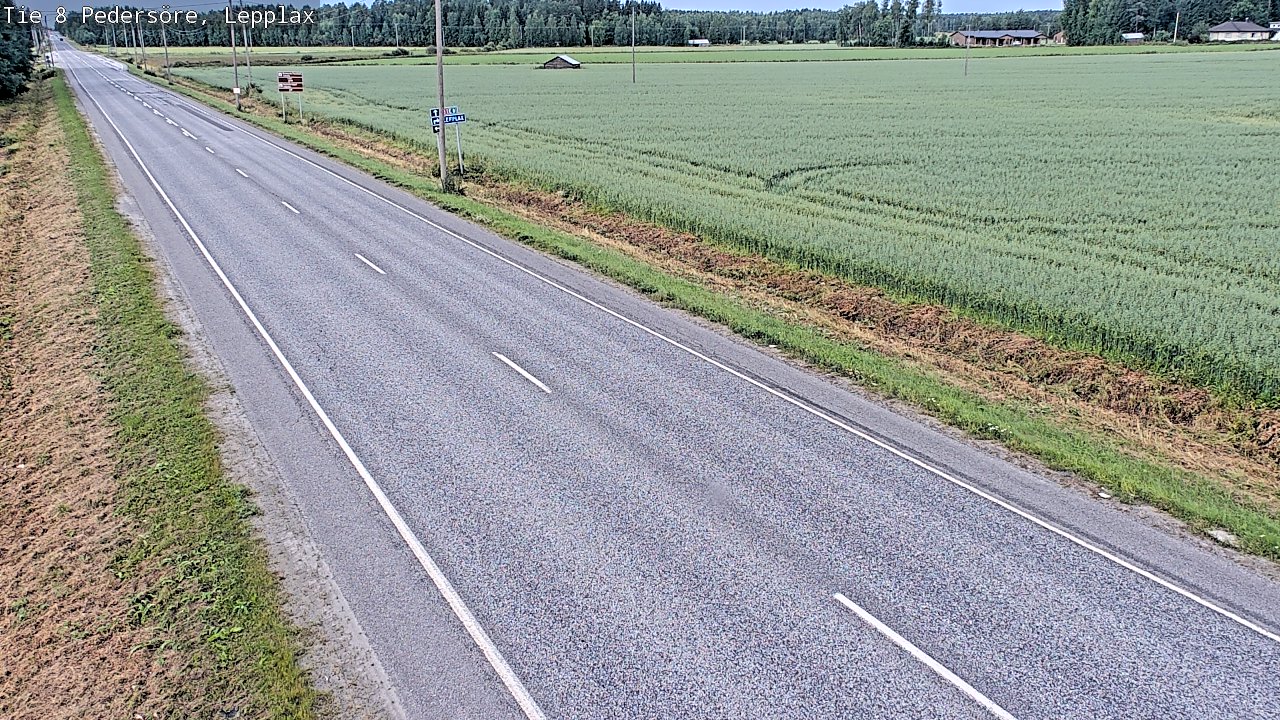 Weather Camera Image Väg 8 Pedersöre, Lepplax, Pedersören kunta, Pohjanmaa