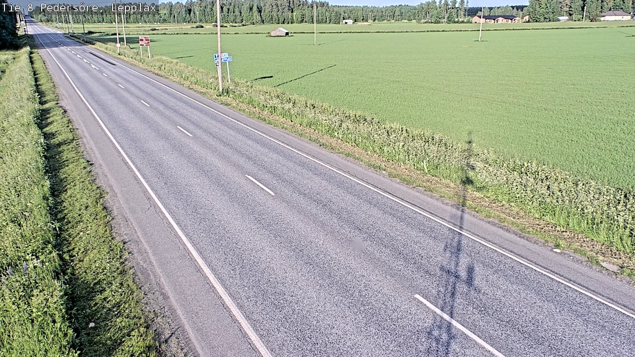 Weather Camera Image Road 8 Pedersöre, Lepplax, Pedersören kunta, Pohjanmaa