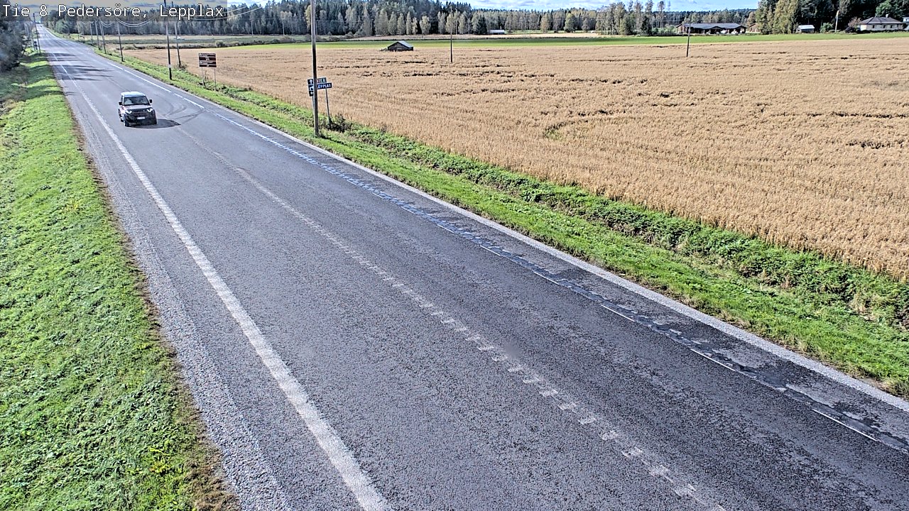 Weather Camera Image Road 8 Pedersöre, Lepplax, Pedersören kunta, Pohjanmaa