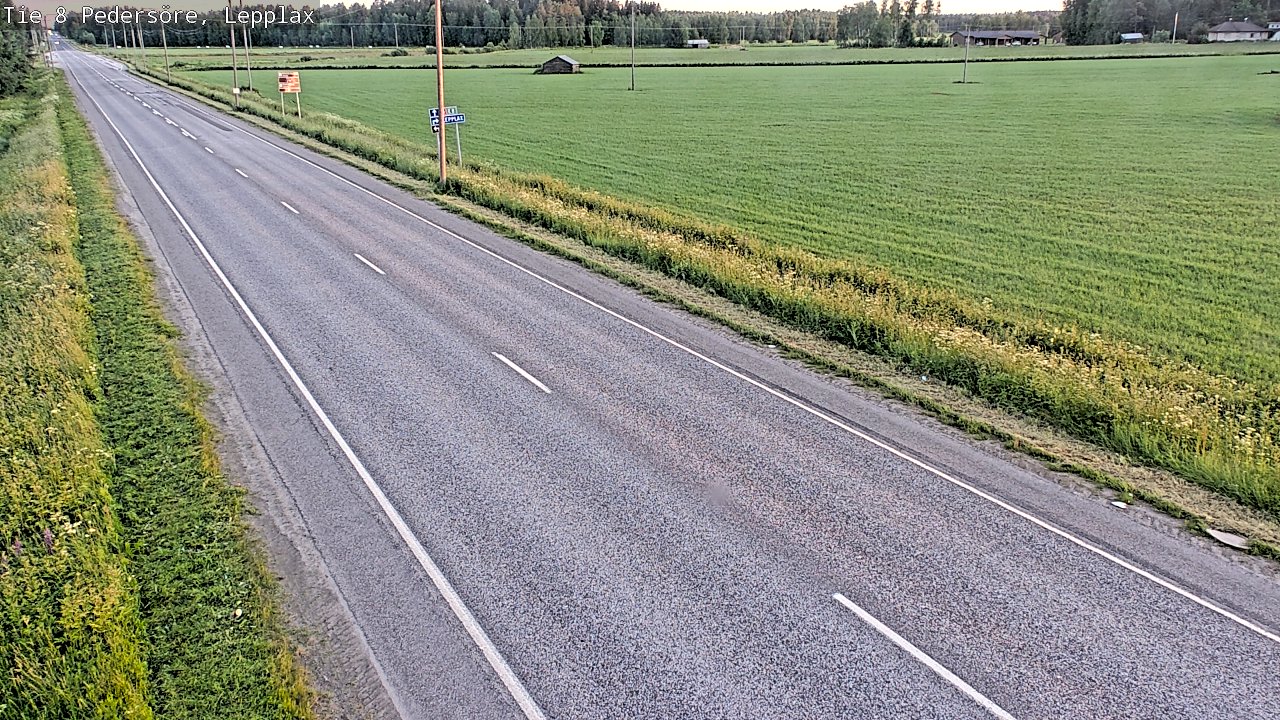 Weather Camera Image Road 8 Pedersöre, Lepplax, Pedersören kunta, Pohjanmaa
