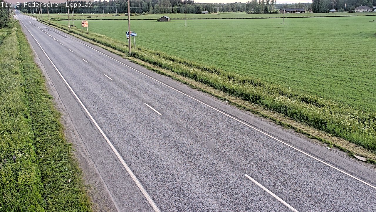 Weather Camera Image Road 8 Pedersöre, Lepplax, Pedersören kunta, Pohjanmaa