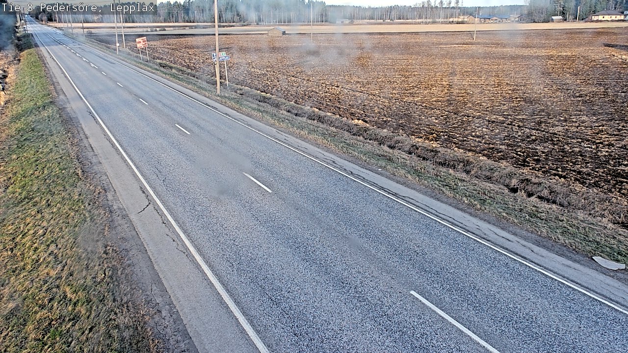 Weather Camera Image Road 8 Pedersöre, Lepplax, Pedersören kunta, Pohjanmaa