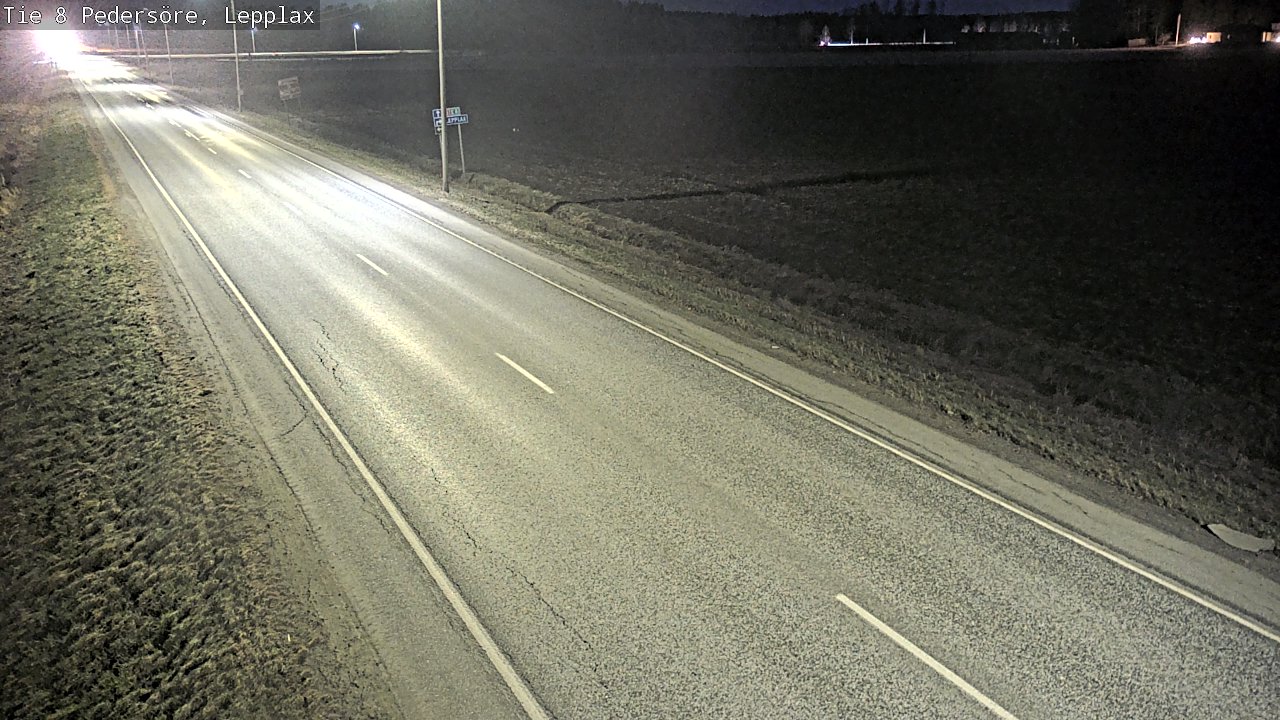 Weather Camera Image Väg 8 Pedersöre, Lepplax, Pedersören kunta, Pohjanmaa