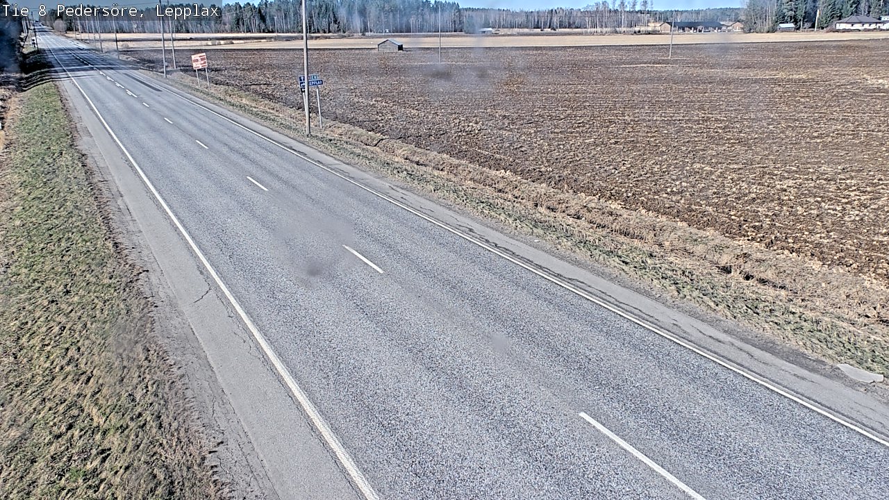 Weather Camera Image Väg 8 Pedersöre, Lepplax, Pedersören kunta, Pohjanmaa