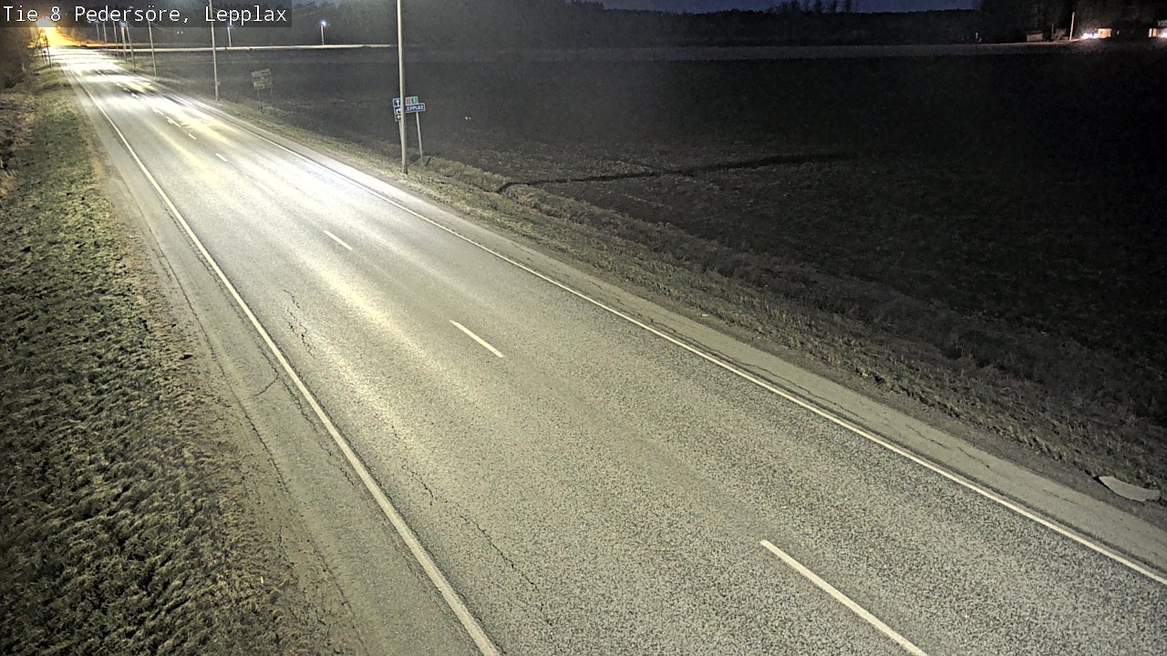 Weather Camera Image Väg 8 Pedersöre, Lepplax, Pedersören kunta, Pohjanmaa