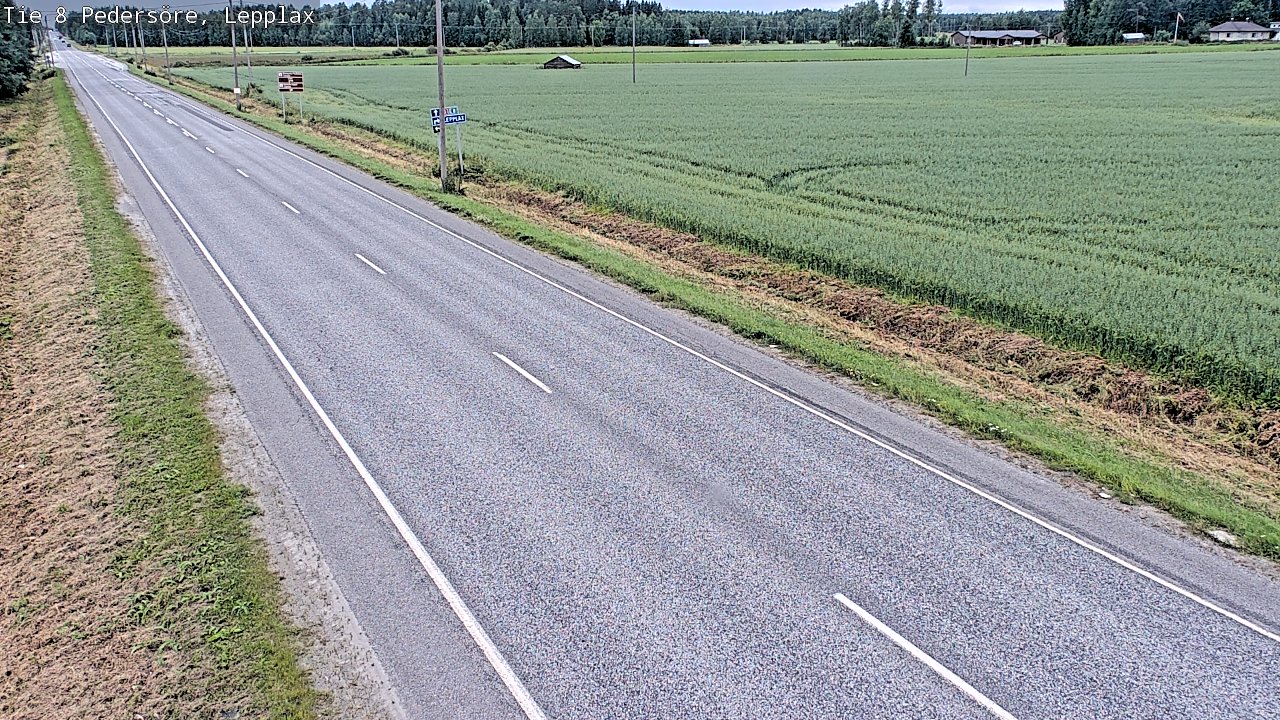 Weather Camera Image Road 8 Pedersöre, Lepplax, Pedersören kunta, Pohjanmaa