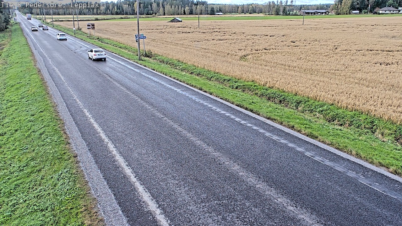 Weather Camera Image Road 8 Pedersöre, Lepplax, Pedersören kunta, Pohjanmaa